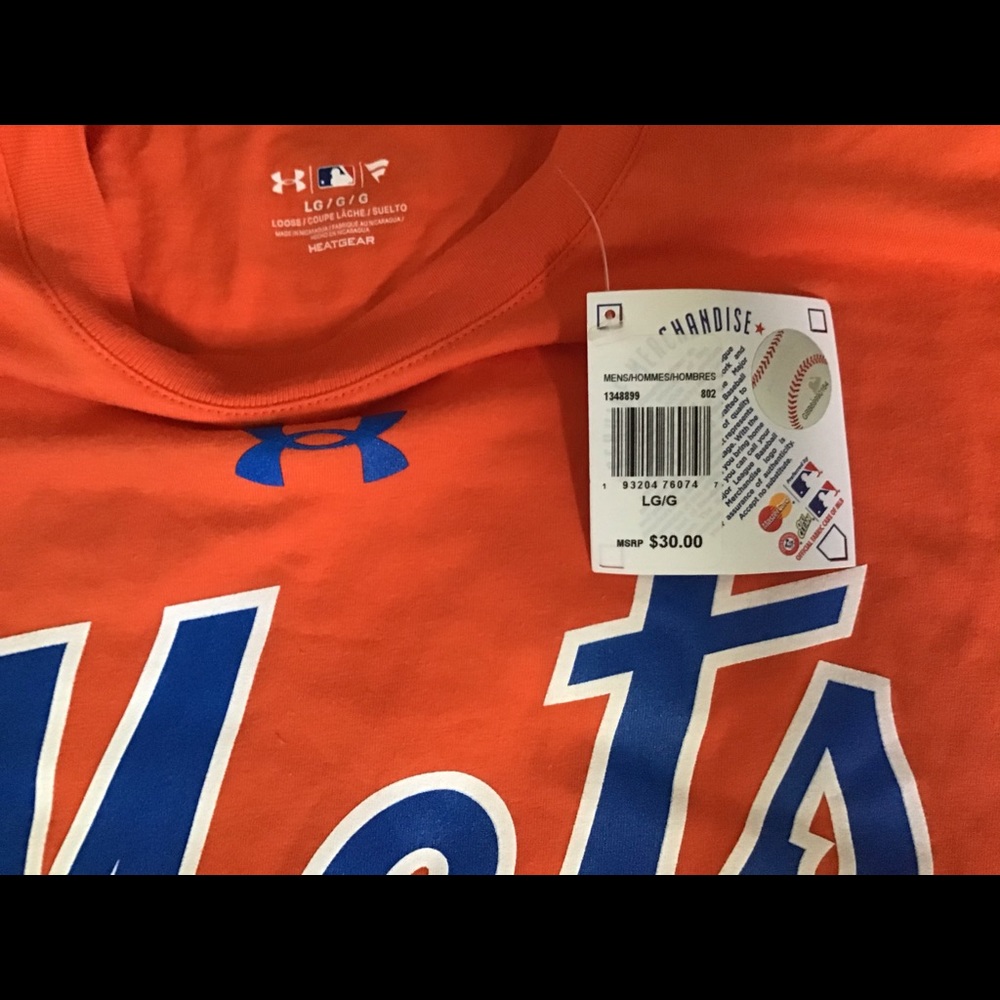 MLB Mets UA Tee Mens Sz L NWT - Picture 2 of 3